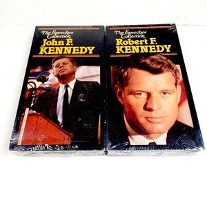 Speeches of John F Kennedy and Robert F Kennedy 2 VHS Tapes New Sealed Vtg 1990